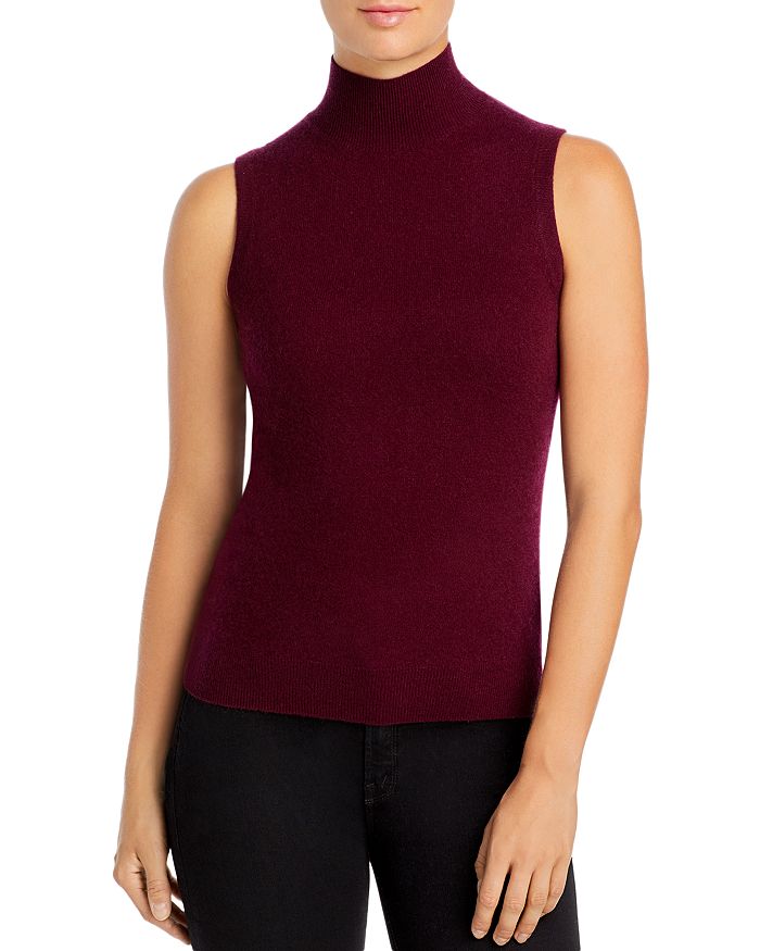 C By Bloomingdale's Sleeveless Cashmere Sweater - 100% Exclusive In Wine