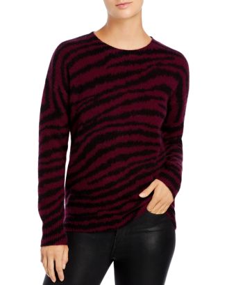 C by Bloomingdale's Zebra Stripe Brushed Cashmere Sweater - 100% ...