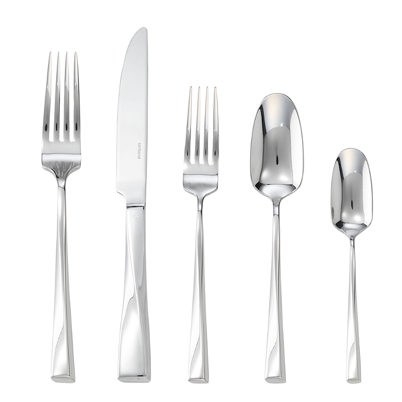 Sambonet Twist 5-piece Flatware Place Setting In Silver