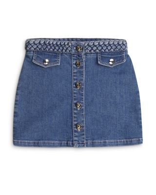 see by chloe braided denim skirt