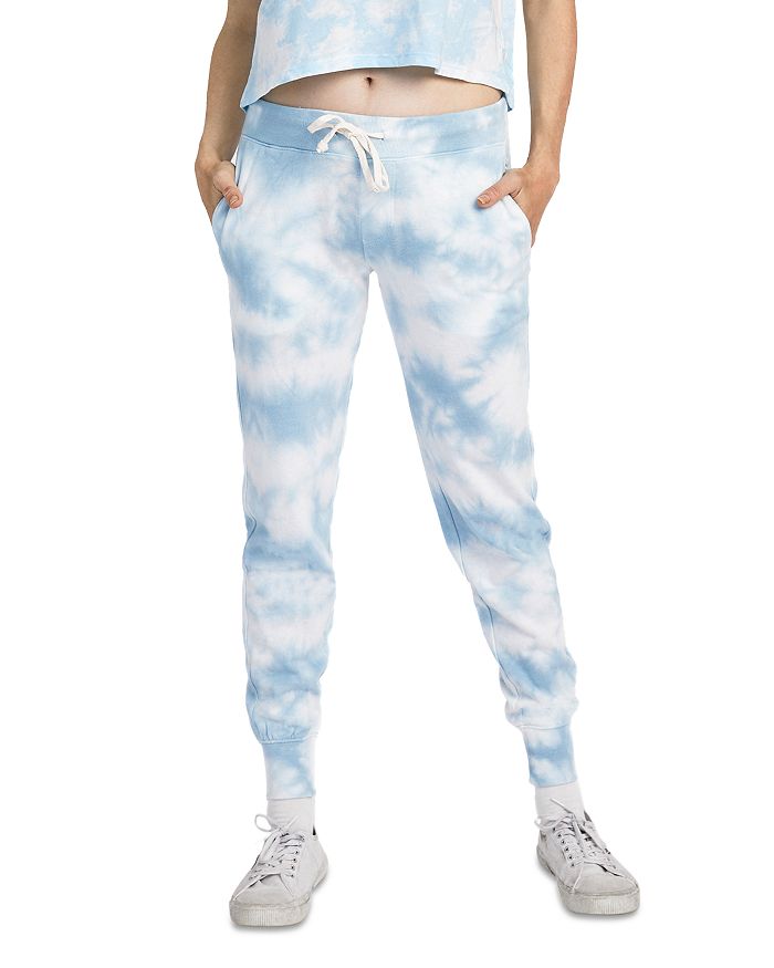Alternative Tie Dyed Jogger Pants In Sky Blue