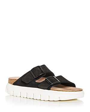 Birkenstock Arizona Chunky Suede Sandals In Black