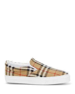 Effortless Style: Burberry Thompson Canvas Slip-On Sneakers