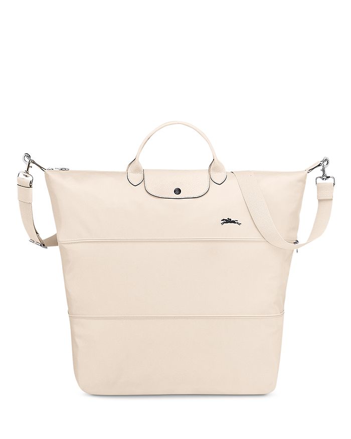 Longchamp Le Pliage Club Expandable Large Nylon Travel Bag In Chalk