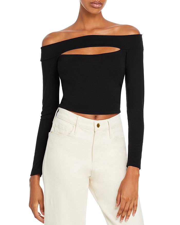 Fore Off The Shoulder Cutout Top In Black | ModeSens