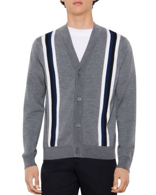 sandro striped cardigan