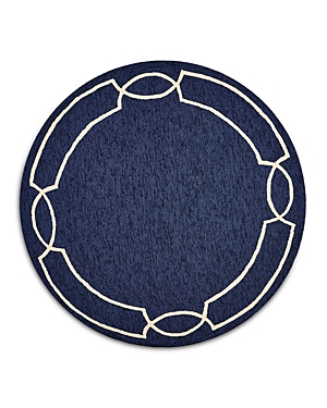 Kas Libby Langdon Hamptons Madison Round Area Rug, 7' X 7' In Blue