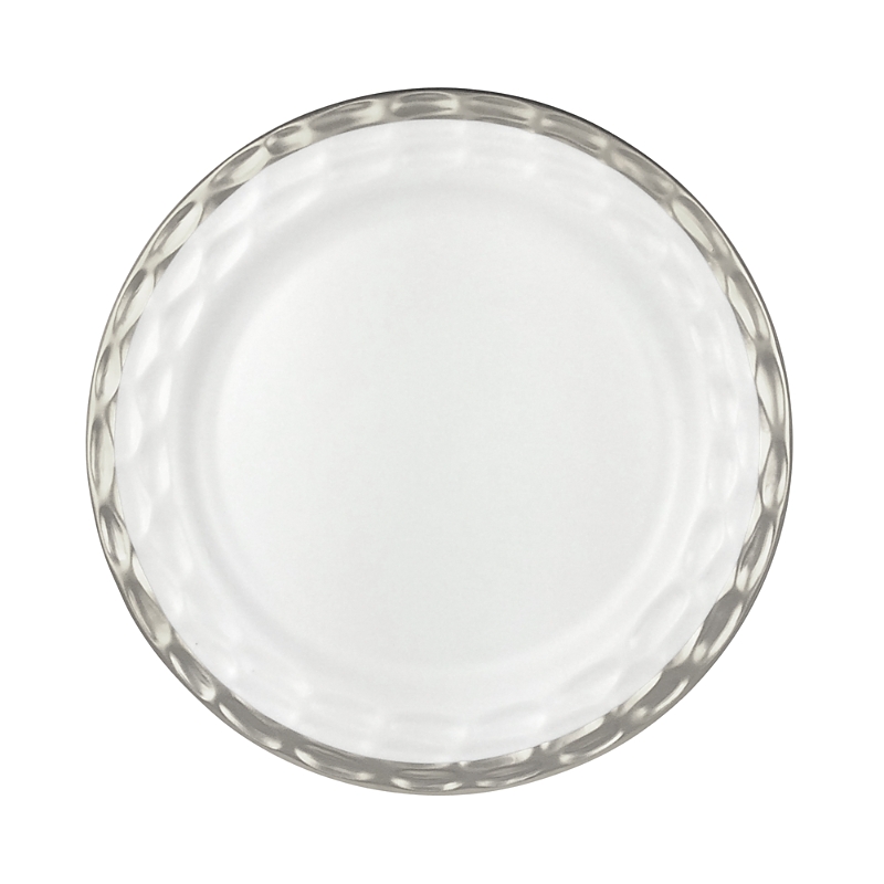 Michael Wainwright Truro Gold 4-piece Dinner Plate Set In White/platinum