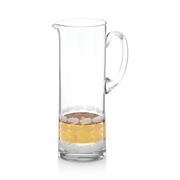 Shop Michael Wainwright Truro Glass Pitcher In Clear/gold