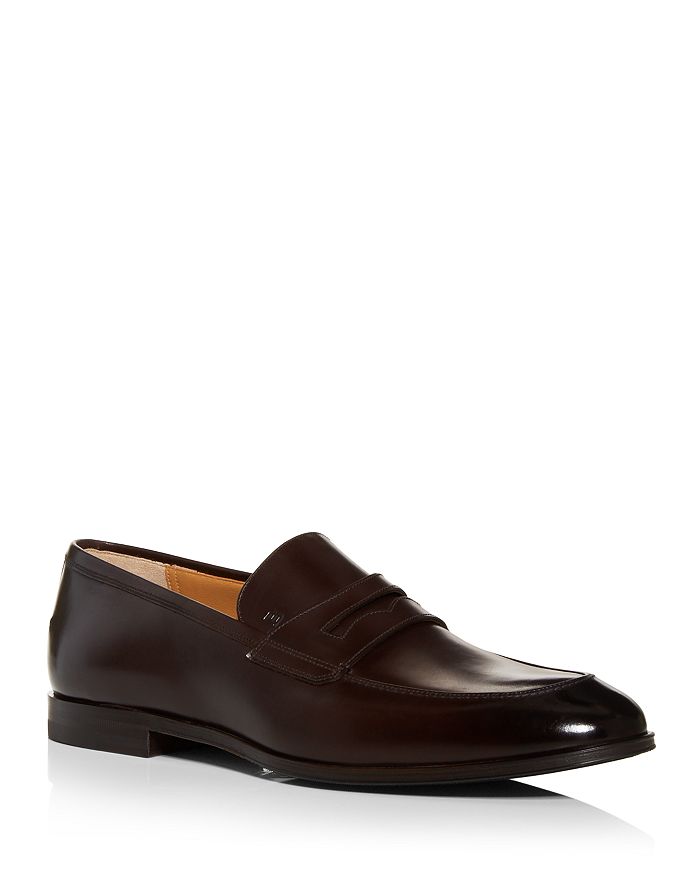 Bally Men's Webb Apron Toe Penny Loafers In Coffee Leather Smooth