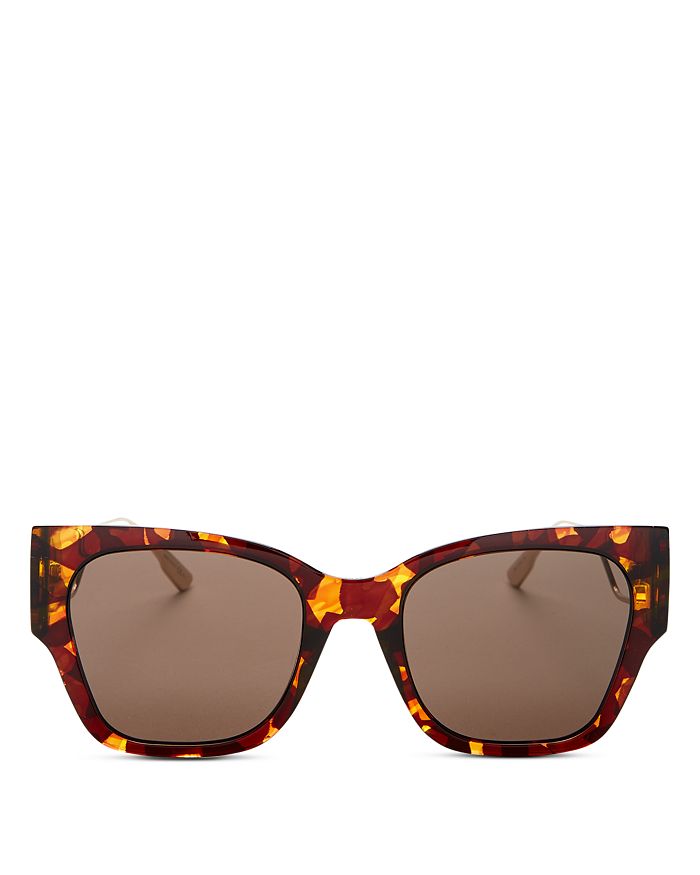 Dior Women's 30 Montaigne 1 Square Sunglasses, 55mm In Dark Havana/brown