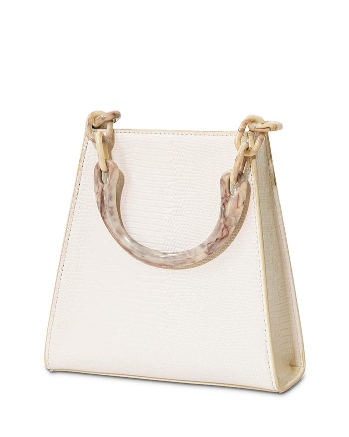 House Of Want Glow Up Small Bucket Tote In White Lizard