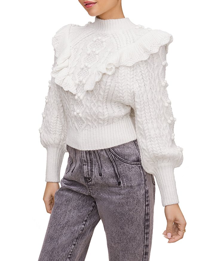 ASTR ASTR THE LABEL JUDY RUFFLED SWEATER,ACT16264