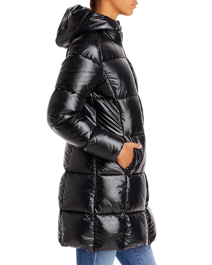 Shop Save The Duck Ines Hooded Puffer Coat In Black