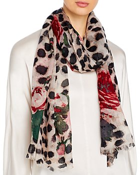 Bloomingdale's Leopard Print Wool Scarf - 100% Exclusive - Camel