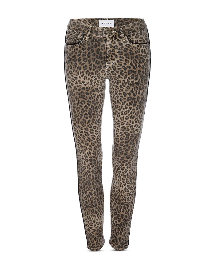 FRAME LE SKINNY JEANS IN SAND LEOPARD,LSJCP403P