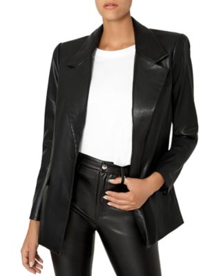 vegan leather blazer