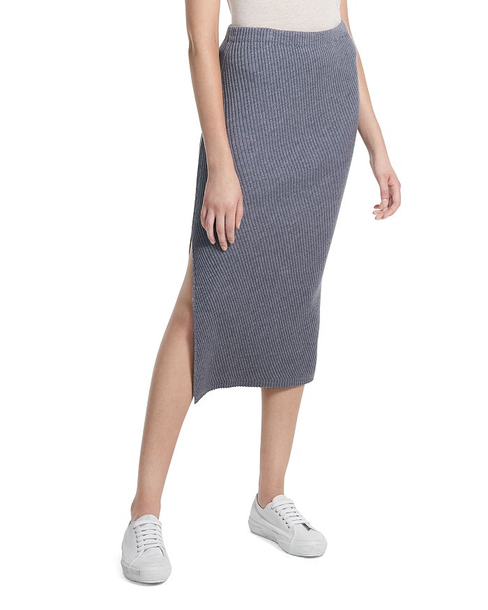 Theory Twisted Ribbed Skirt | Bloomingdale's