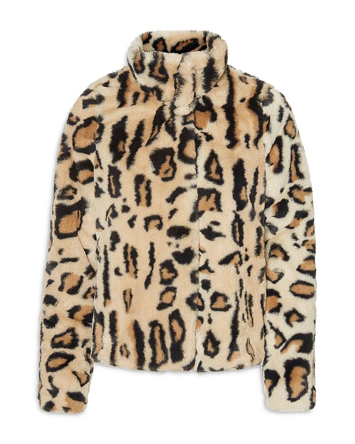 Vero Moda Thea Faux Fur Leopard Print Jacket | Bloomingdale's