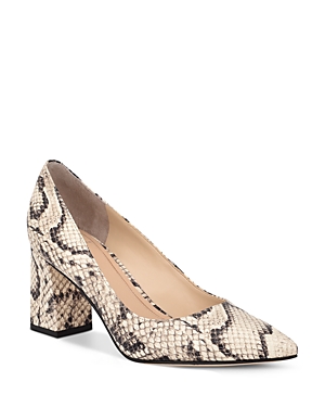 Marc Fisher Ltd Women's Zala Pointed Toe Pumps In Ivory Snake Leather