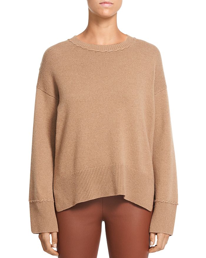 Theory Karenia J Cashmere Sweater In Soft Camel