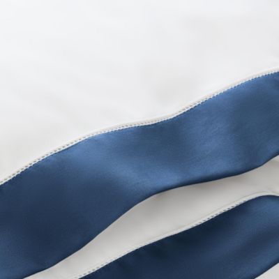 RL Organic Sateen Border Duvet Cover, Full/Queen