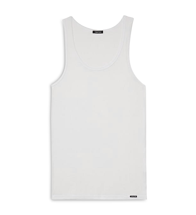Tom Ford Man White Tank Tops In White