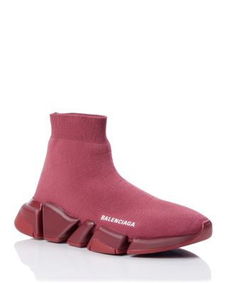 Burgundy balenciaga sale sock sneakers