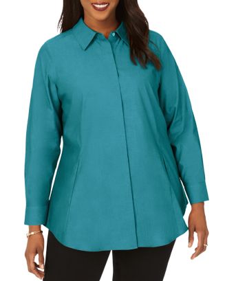 Foxcroft Plus Cici Non Iron Tunic Top | Bloomingdale's
