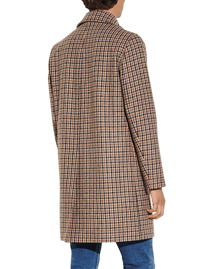 SANDRO FOX HOUNDSTOOTH WOOL COAT