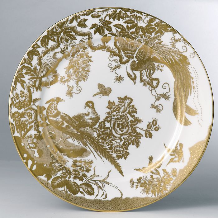 Royal Crown Derby Gold Aves Service Plate, 12