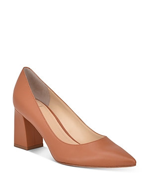 Marc Fisher Ltd Zala Suede Pointed Toe Pumps In Medium Natural Leather