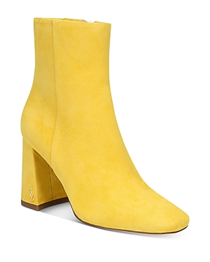 Sam Edelman Women's Codie High Block Heel Booties In Yellow Suede