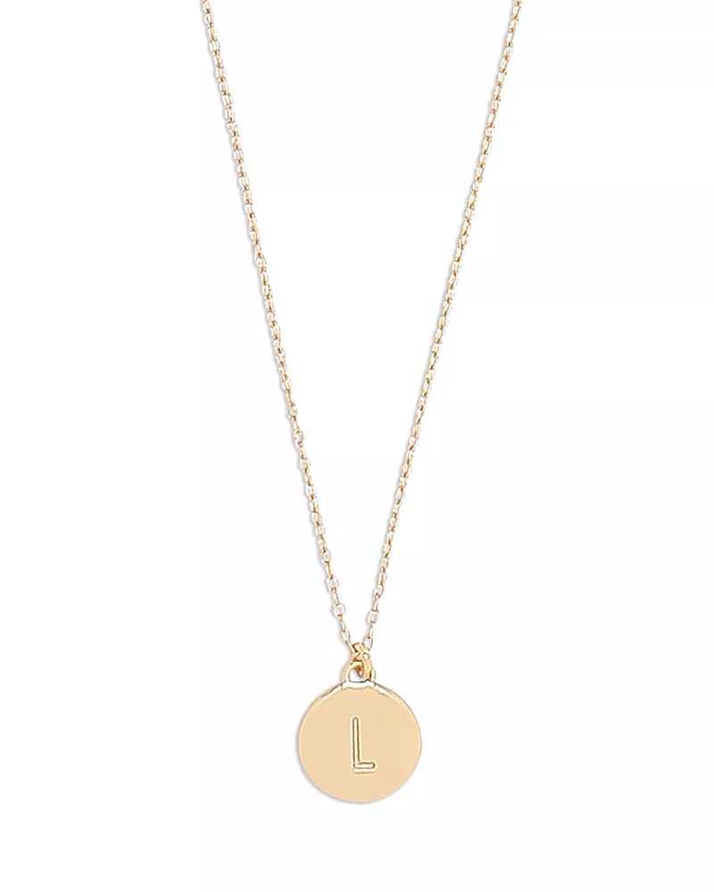 kate spade new york Mini Initial Pendant Necklace, 17