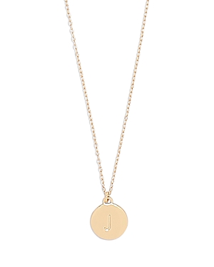 Kate Spade New York Mini Initial Pendant Necklace, 17-20 In J