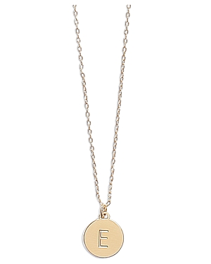 Shop Kate Spade New York Mini Initial Pendant Necklace, 17-20 In E