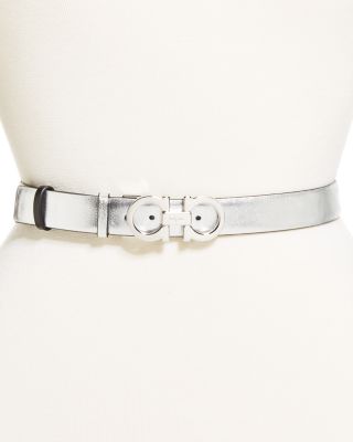 slim silver belt