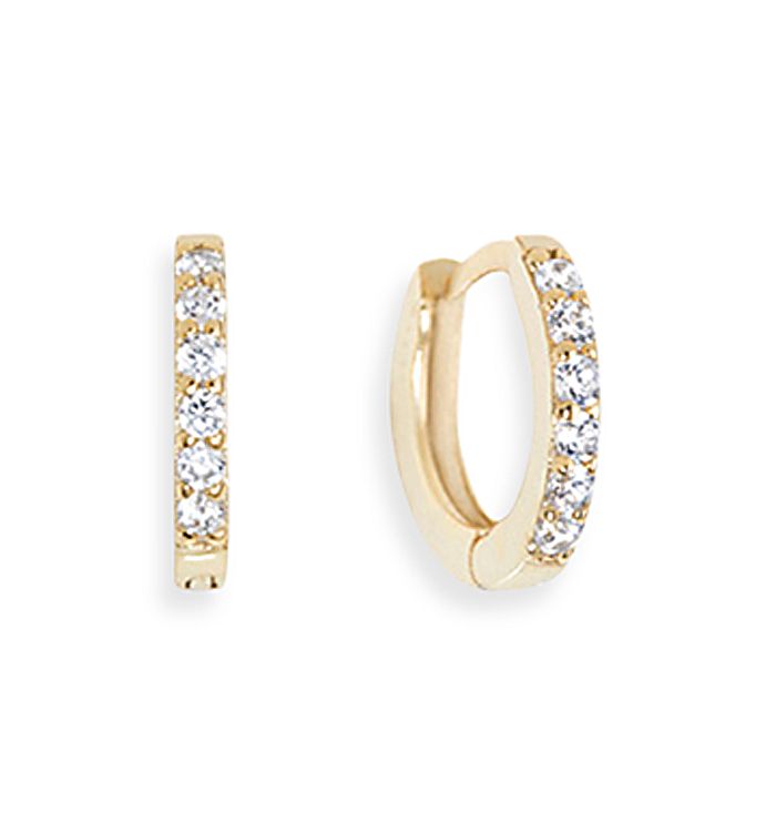 Aqua Crystal Hoop Earrings - 100% Exclusive In Gold