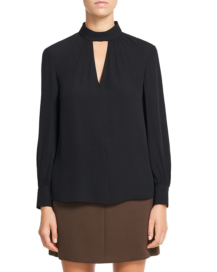 theory silk blouses