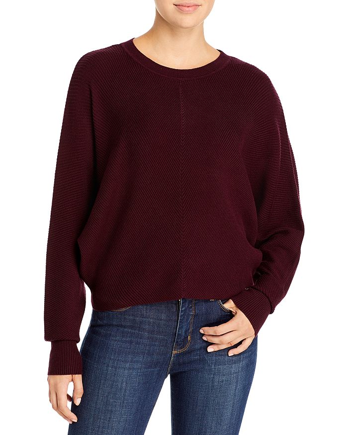 T Tahari Dolman Sleeve Sweater In Merlot Grape