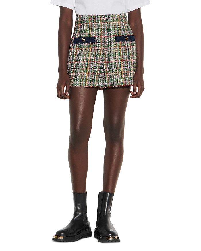 Sandro Joli Multicolor Tweed Shorts | Bloomingdale's