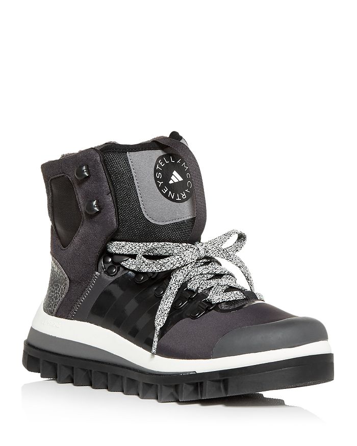 Adidas By Stella Mccartney Women's Eulampis High Top Sneakers In Classic Black/utility Grey
