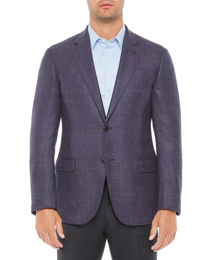Emporio Armani Regular Fit Solid Light Wool Blend Jacket | Bloomingdale's