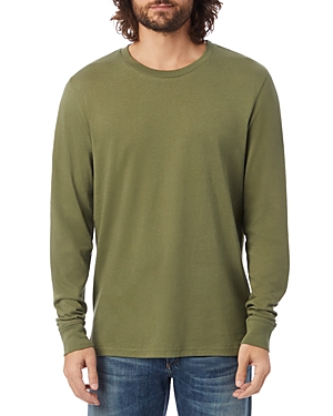 Alternative Outsider Cotton Long Sleeve Tee In Army Green