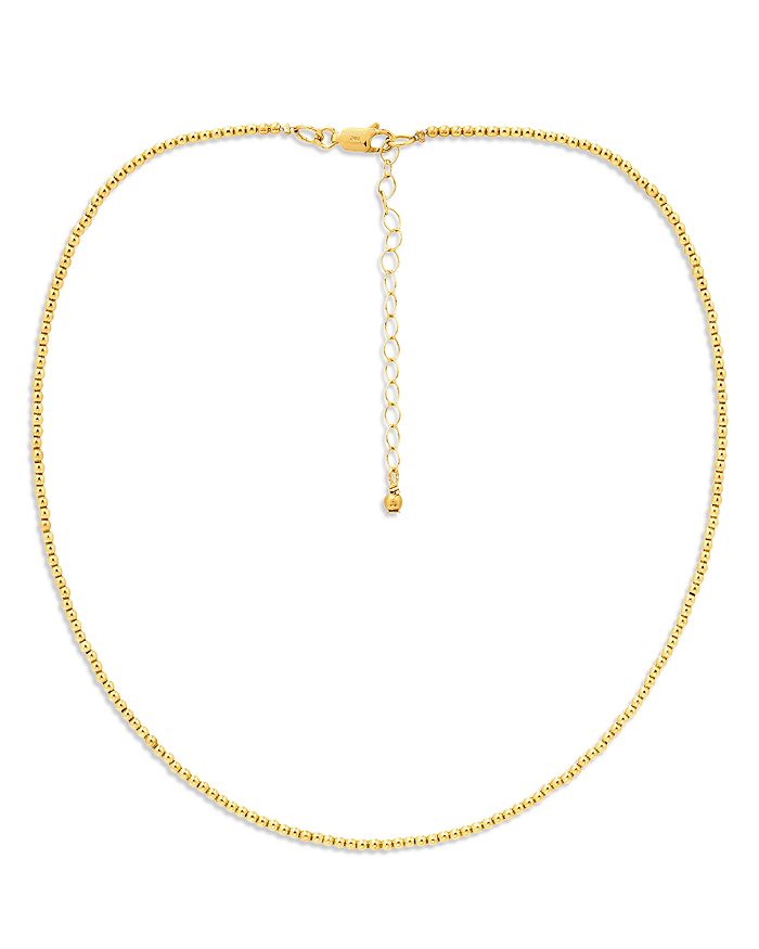 Aqua 2mm Beaded Collar Necklace, 14-16 - 100% Exclusive In Gold