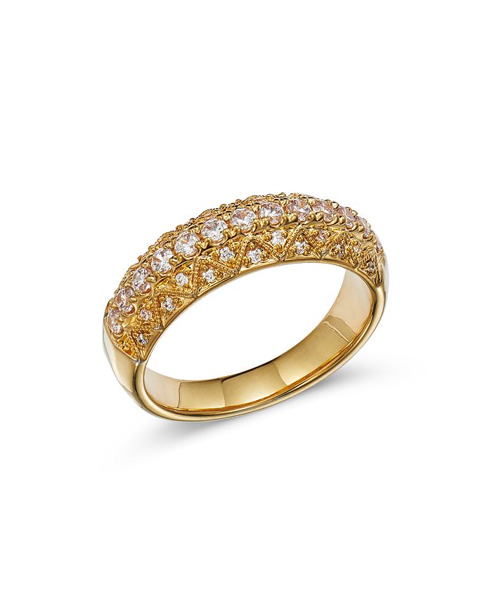Bloomingdale's Diamond Cluster Openwork Ring In 14k Yellow Gold, 0.25 Ct. T.w. - 100% Exclusive In Gold/white