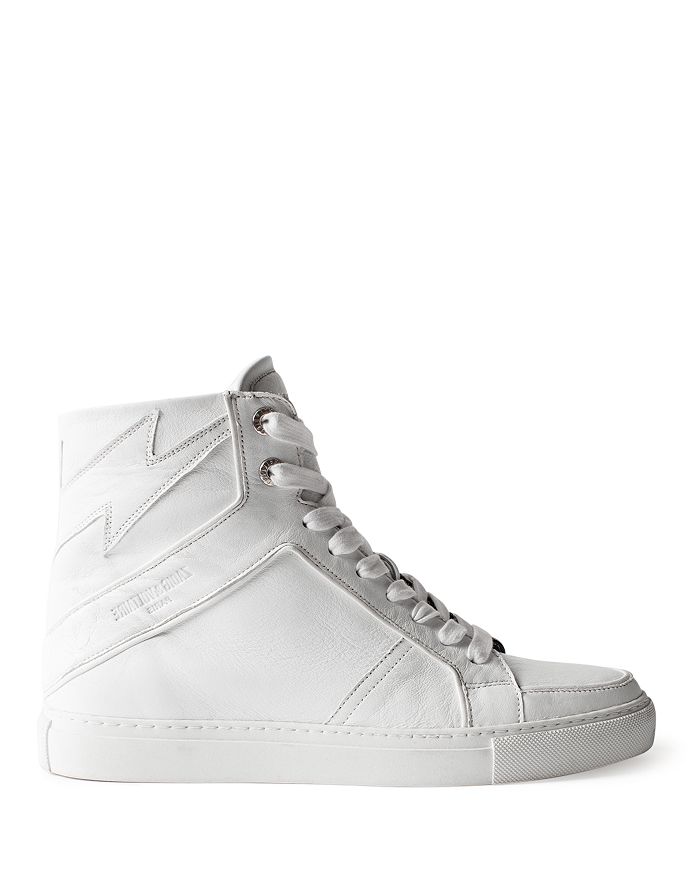 Shop Zadig & Voltaire Women's Zv1747 Flash High-top Sneakers In White