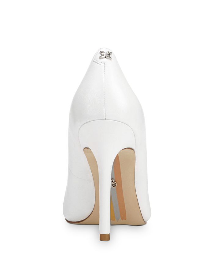 Shop Sam Edelman Women's Hazel Pointed Toe High-heel Pumps In Bright White