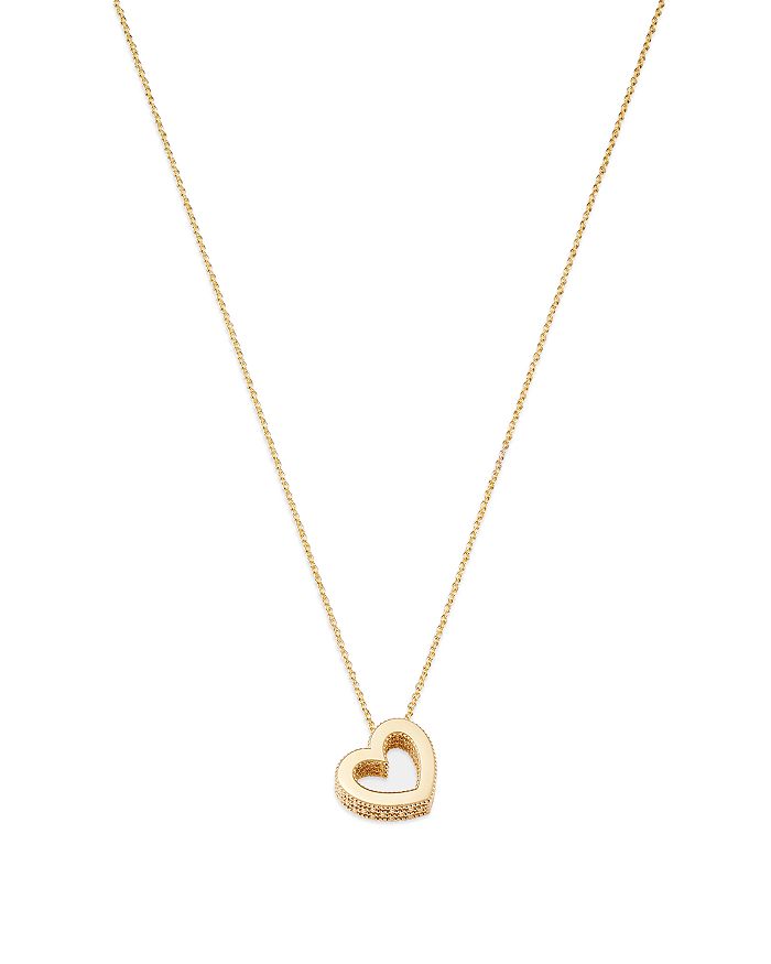 Bloomingdale's Made In Italy Open Heart Pendant Necklace In 14k Yellow Gold, 18 - 100% Exclusive