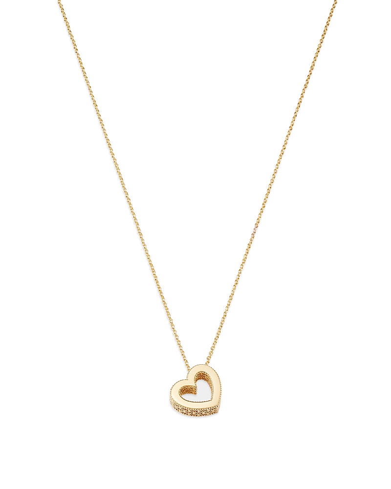 Bloomingdale's Fine Collection Open Heart Pendant Necklace in 14K Yellow Gold, 18